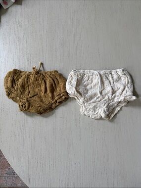 Rylee & Cru Eyelet Bloomers -  Cream and Mustard